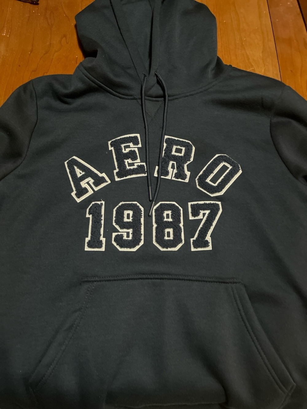Aeropostale Black Hoodie with White Lettering